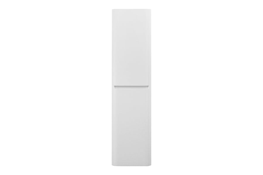 Novira Hochschrank abgerundete Ecken 160 x 40 x 35 cm mattweiß