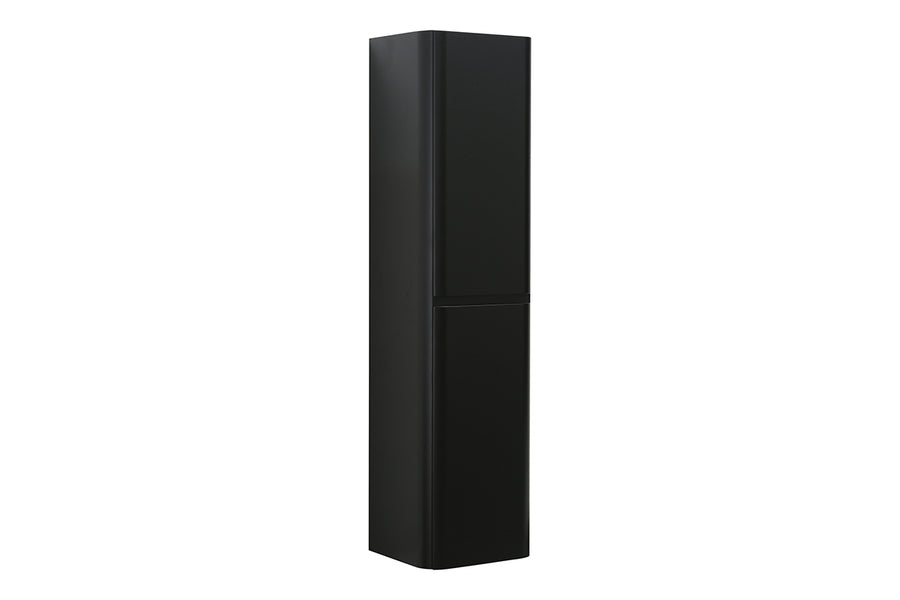 Novira kolomkast afgeronde hoeken 160 x 40 x 35 cm mat zwart