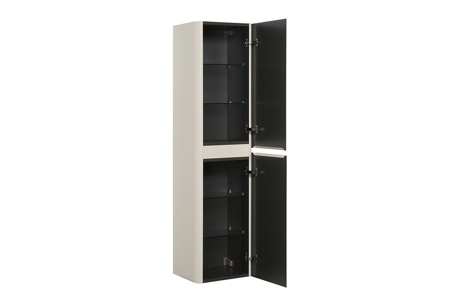 Novira kolomkast afgeronde hoeken 160 x 40 x 35 cm mat zand