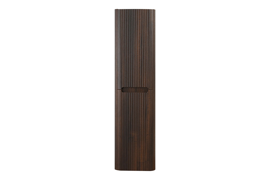 Sulora kolomkast afgeronde hoeken geribbeld 160 x 40 x 35 cm walnoot