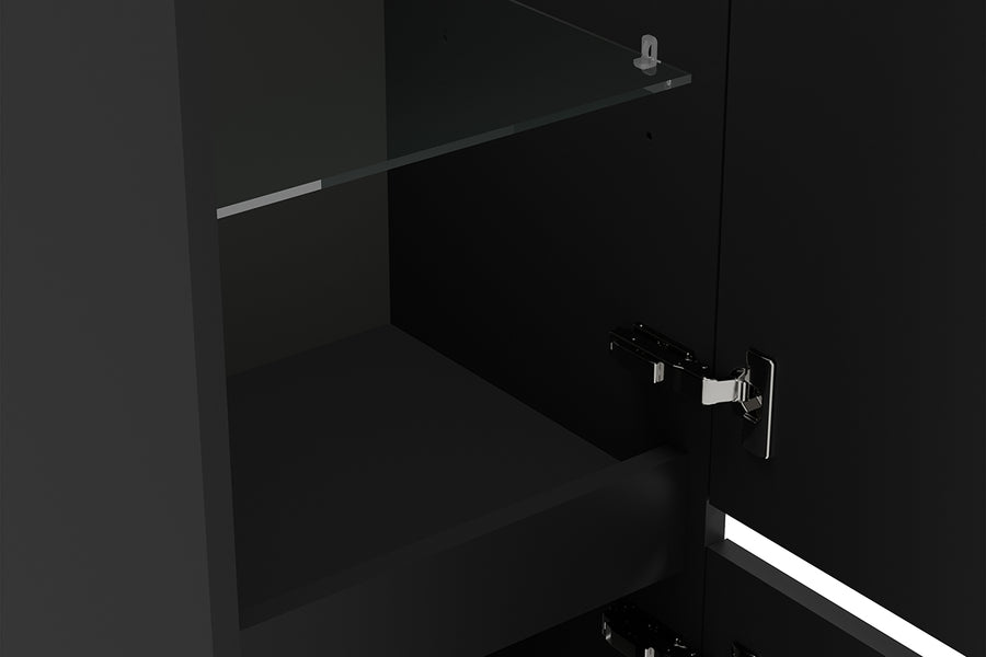 Alvara kolomkast 160x35x35 cm mat zwart