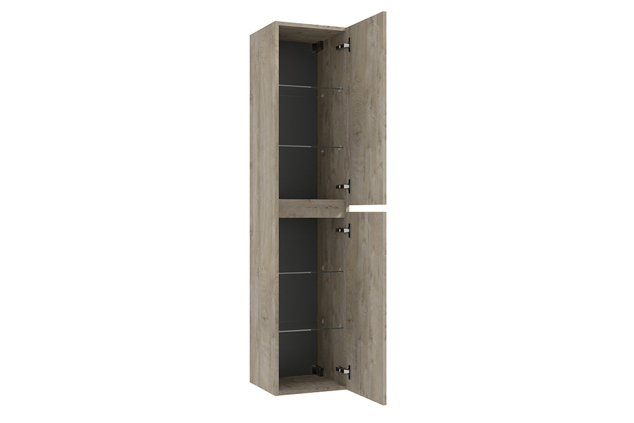 Alvara Hochschrank 160x35x35 cm Wildeiche grau
