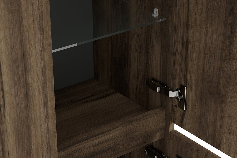 Alvara Hochschrank 160x35x35 cm dunkle Eiche