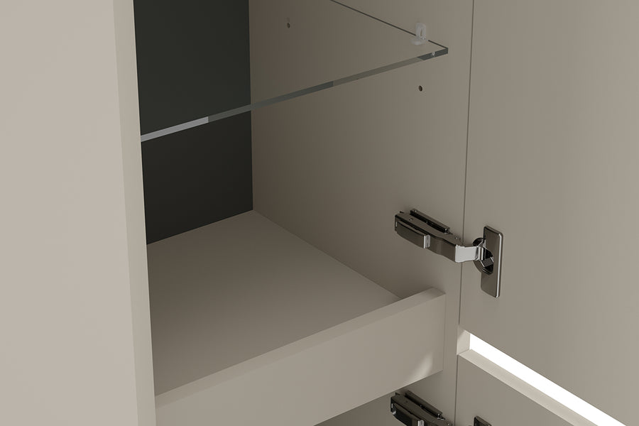 Alvara Hochschrank 160x35x35 cm Kaschmir