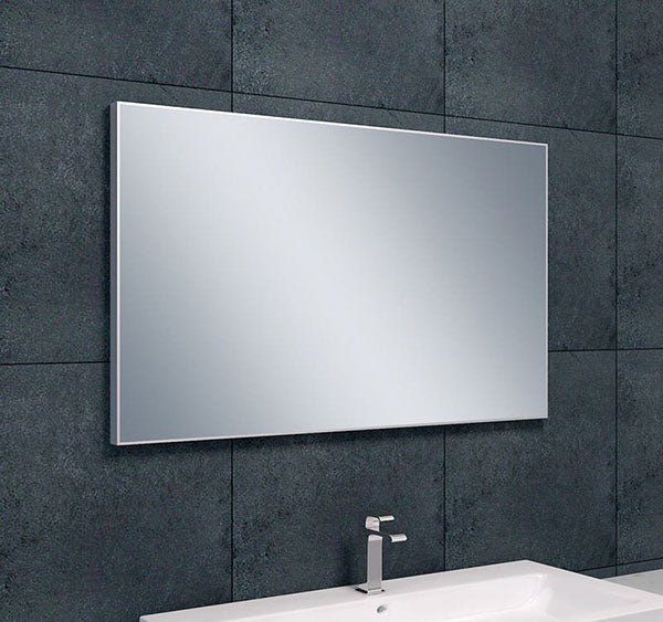 Serra miroir rectangulaire avec cadre 100 x 60 x 2,1 cm aluminium