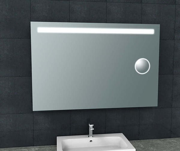 Tigris miroir Wiesbaden avec éclairage LED et miroir de rasage 120x80 cm