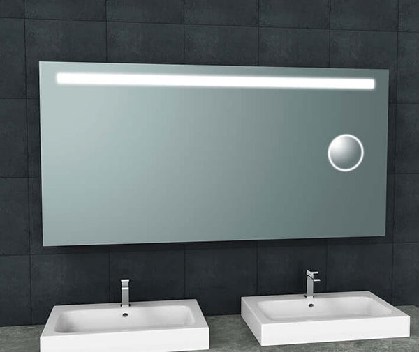 Tigris miroir Wiesbaden avec éclairage LED et miroir de rasage 160X80Cm