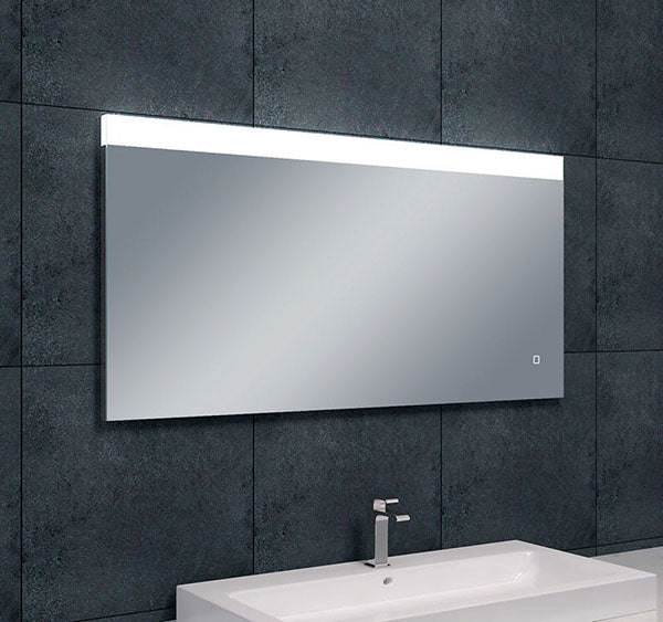 Einzelner rechteckiger Spiegel mit LED, dimmbar und Spiegelheizung 120 x 60 cm