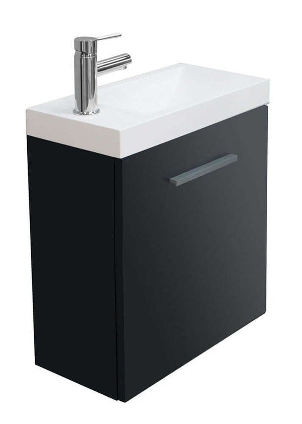 Emma armoire de fontaine + lavabo 50 x 25 x 50 cm gris brillant