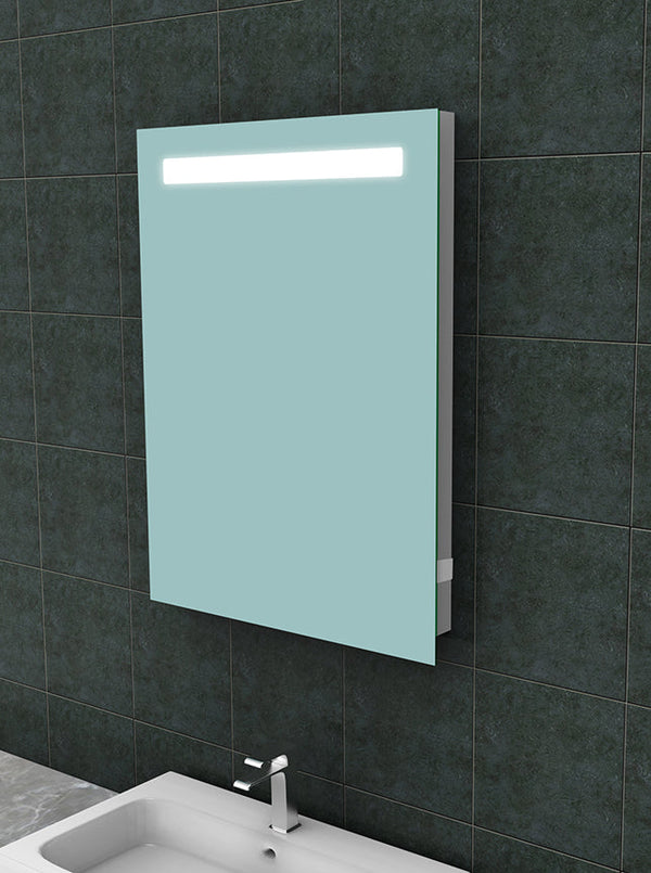 Miroir rectangulaire Tigris avec LED et prise 60 x 80 cm