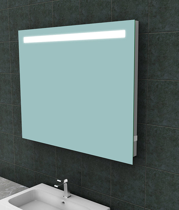 Miroir rectangulaire Tigris avec LED et prise 100 x 80 cm