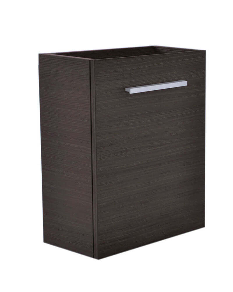 Vision L/R Waschbeckenunterschrank Wiesbaden mit 1 Tür, 40x21 cm in grauem Eichenholz