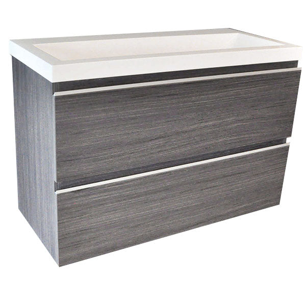 Shall Unterschrank 80 x 36 cm Holzmaserung Grau