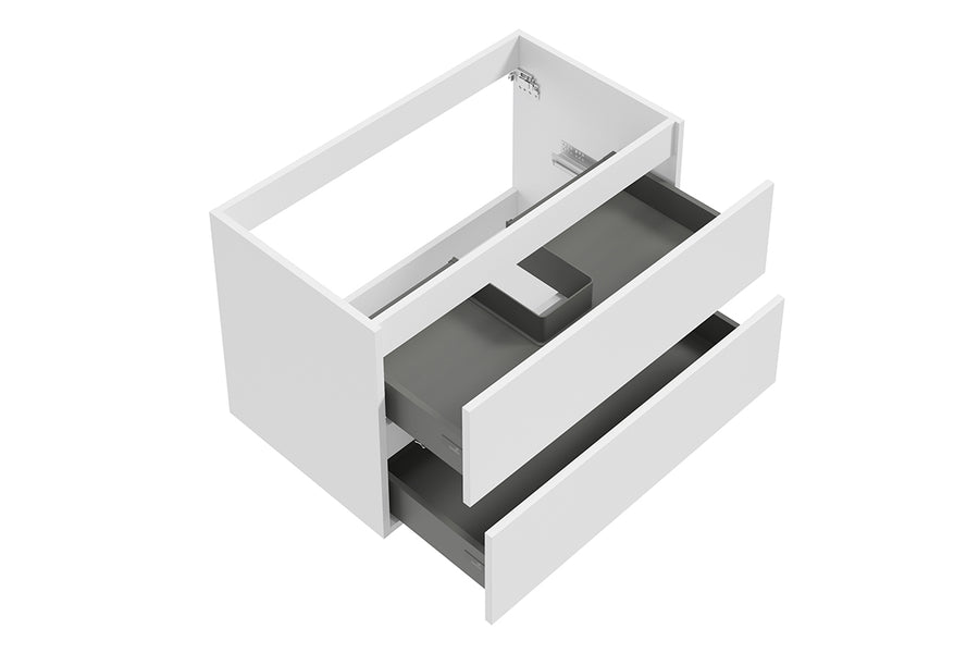 Alvara Unterschrank mit 2 Schubladen 1 Aussparung 80 x 46 cm matt Weiß