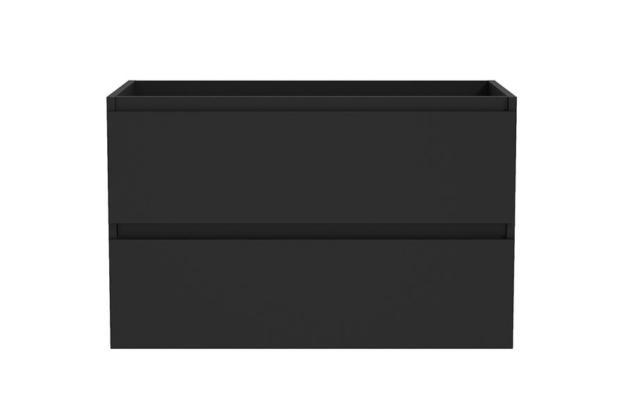 Alvara Unterschrank mit 2 Schubladen 1 Aussparung 80 x 46 cm mattschwarz