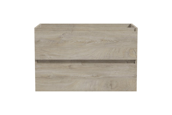 Alvara onderkast met 2 laden 1 uitsparing 80 x 46 cm grijs eiken
