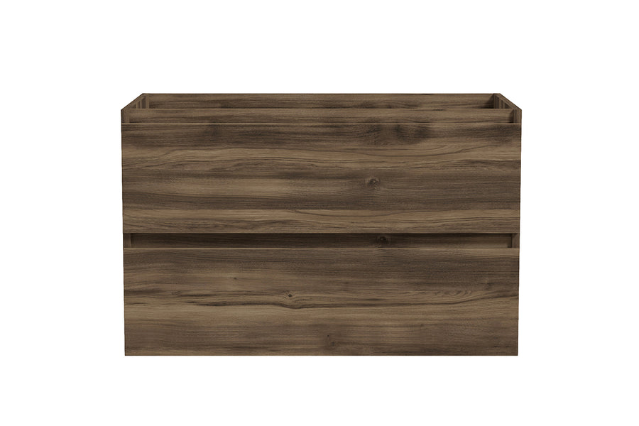 Alvara onderkast met 2 laden 1 uitsparing 80 x 46 cm donker eiken