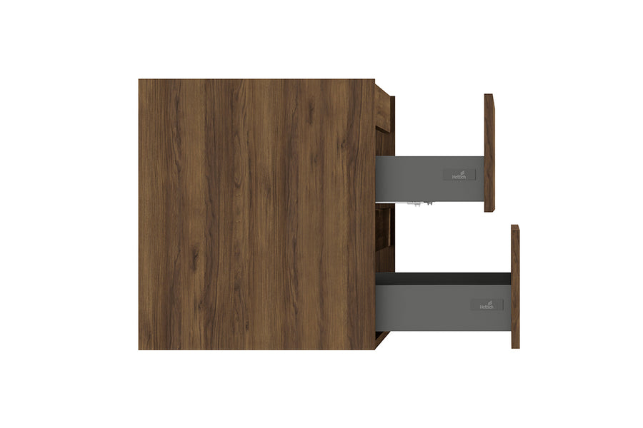 Alvara onderkast met 2 laden 1 uitsparing 80 x 46 cm warm eiken