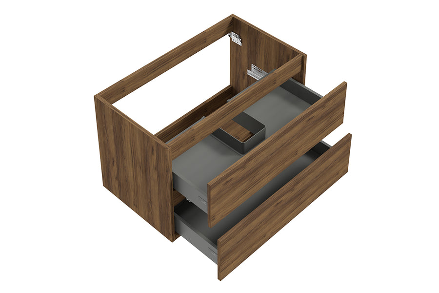 Alvara onderkast met 2 laden 1 uitsparing 80 x 46 cm warm eiken