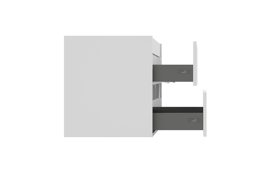Alvara onderkast met 2 laden 1 uitsparing 100 x 46 cm mat wit