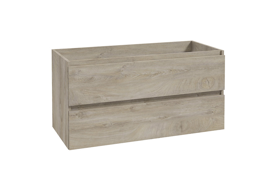 Alvara Unterschrank mit 2 Schubladen 1 Aussparung 100 x 46 cm Wildeiche Grau
