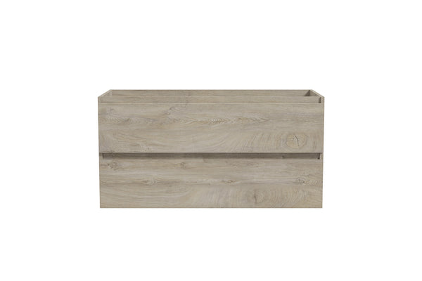 Alvara onderkast met 2 laden 1 uitsparing 100 x 46 cm grijs eiken