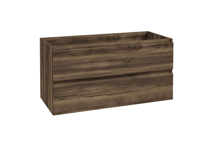 Alvara onderkast met 2 laden 1 uitsparing 100 x 46 cm donker eiken