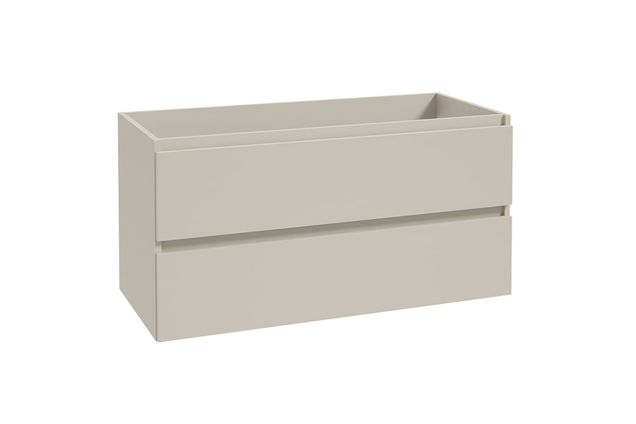 Alvara onderkast met 2 laden 1 uitsparing 100 x 46 cm donker cashmere