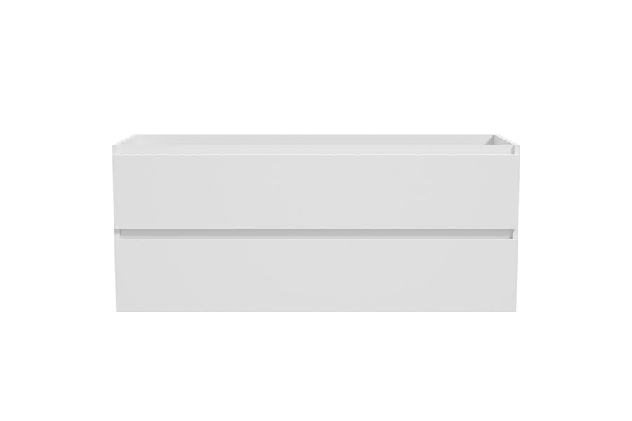 Alvara onderkast met 2 laden 2 uitsparingen 120 x 46 cm mat wit