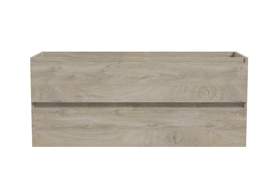 Alvara onderkast met 2 laden 2 uitsparingen 120 x 46 cm grijs eiken