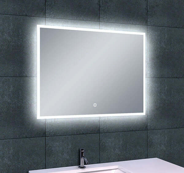 Miroir LED dimmable Wiesbaden Quatro, anti-condensation, 80X60X3,5Cm