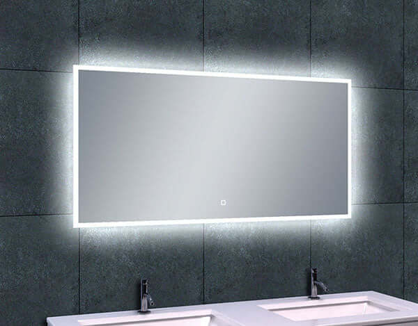 Quatro miroir Wiesbaden avec éclairage LED dimmable et sans condensation 120X60Cm