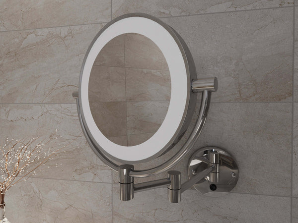 Miroir mural Wiesbaden avec éclairage LED, 20 Cm
