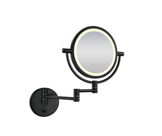 Miroir de salle de bain LED mat noir