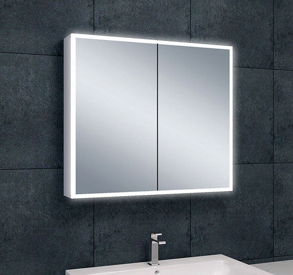 Quatro spiegelkast met LED, dimbaar 80 x 70 x 13 cm