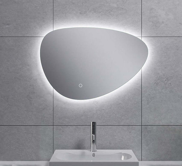 Wiesbaden Uovo Organische Spiegel 60 cm met LED-verlichting en Verwarming