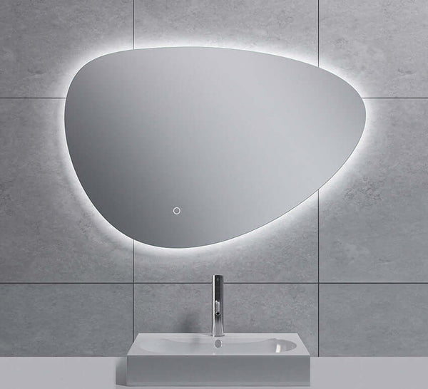 Wiesbaden Uovo Organische Spiegel 80 cm met LED en Verwarming