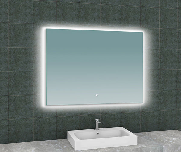 Miroir Soul rectangulaire avec LED, dimmable et chauffage miroir 100 x 80 cm