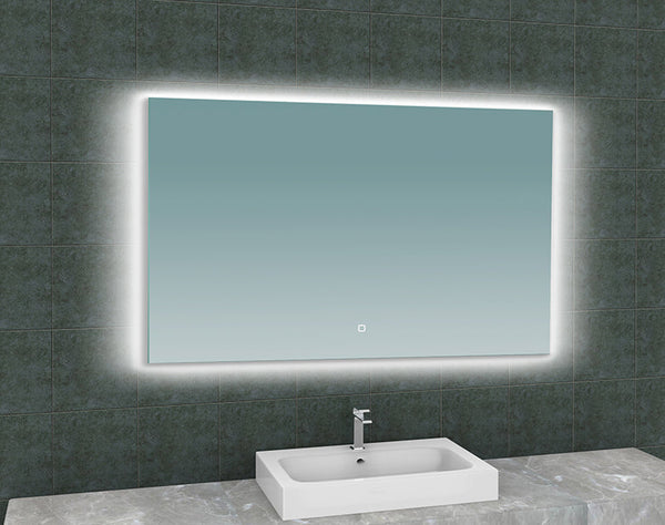 Miroir Soul rectangulaire avec LED, dimmable et chauffage miroir 120 x 80 cm