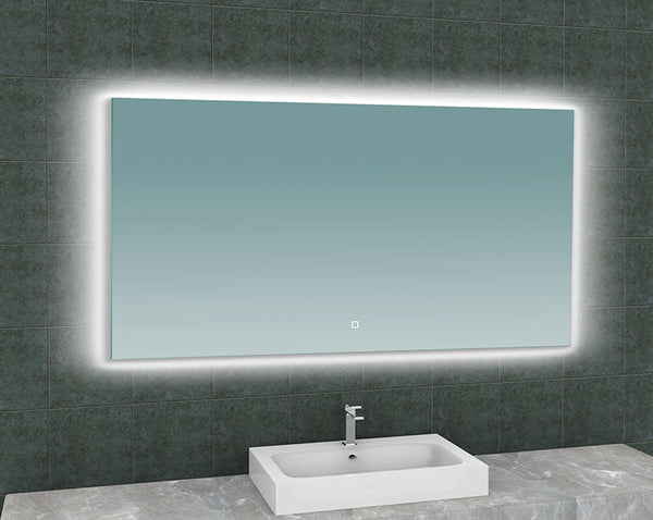 Miroir Soul rectangulaire avec LED, dimmable et chauffage miroir 140 x 80 cm