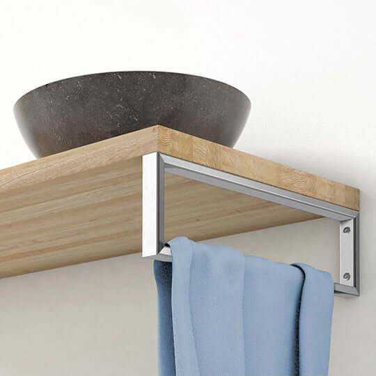 Ophangbeugel vierkant 460 x 220 mm chroom