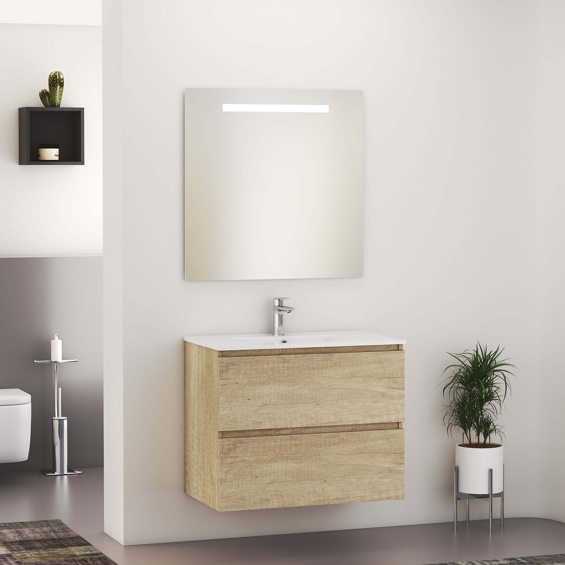 Xellanz Sephia compleet badmeubel nature 80 cm - sfeerfoto