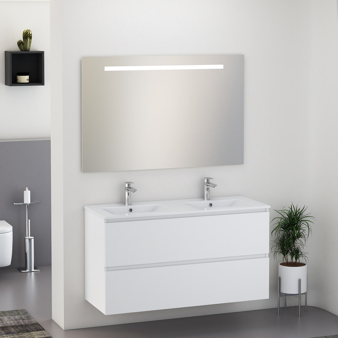 Xellanz SEPHIA badmeubel 120 cm mat wit - sfeerfoto