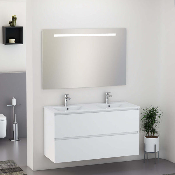SEPHIA meuble de salle de bain complet 120cm mat blanc