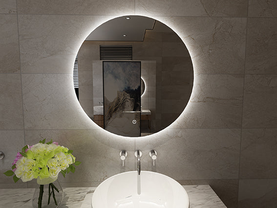 Giro miroir rond avec LED, dimmable 120 cm