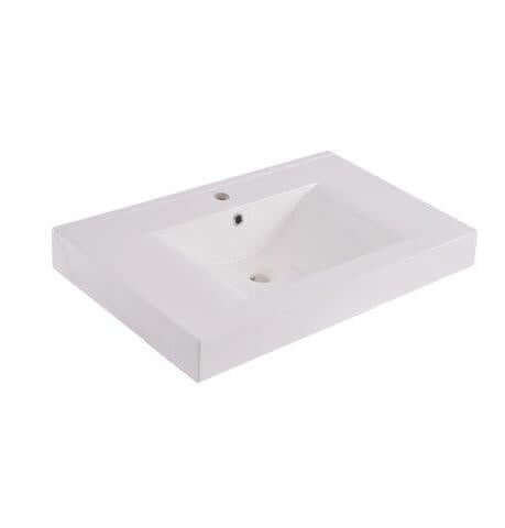 Lavabo en marbre artificiel Wiesbaden 60, 80, 100, 120 Cm (1 sur 2 trous de robinet)