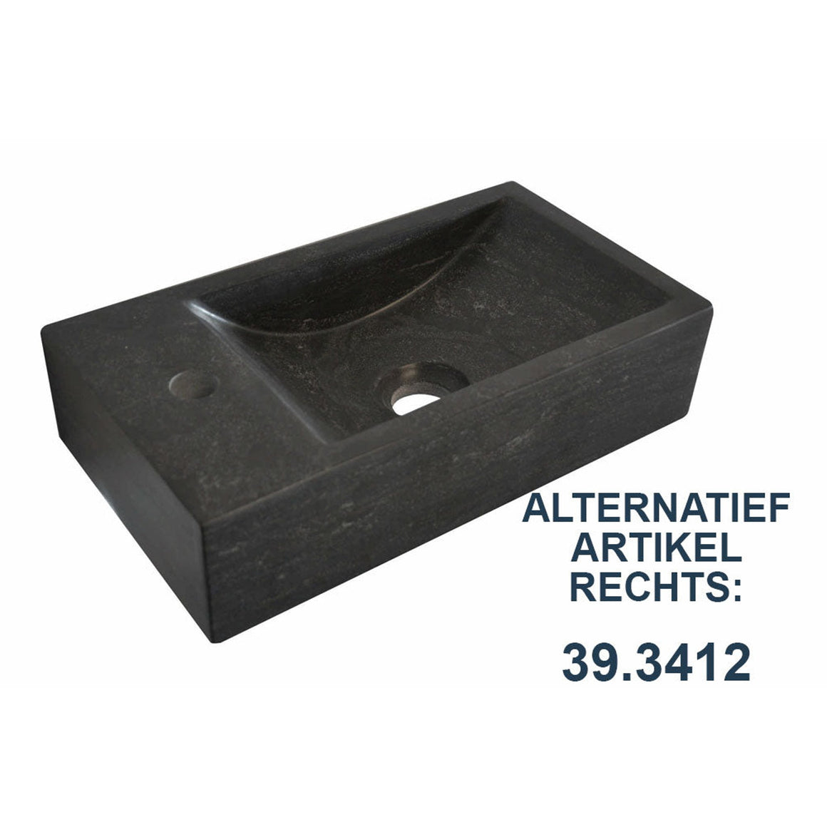 Wiesbaden Wiesbaden Raw fontein hardsteen gezoet 40 x 22 x 10 cm / Links - productfoto