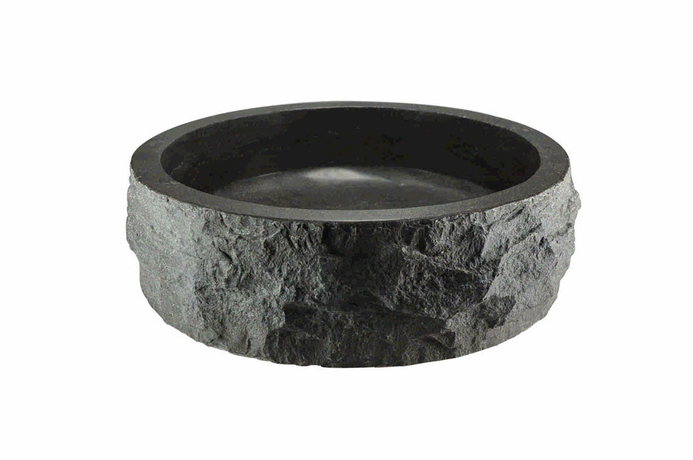 Wiesbaden Raw waskom rond hamerslag hardsteen gezoet 40 x 12 cm - productfoto