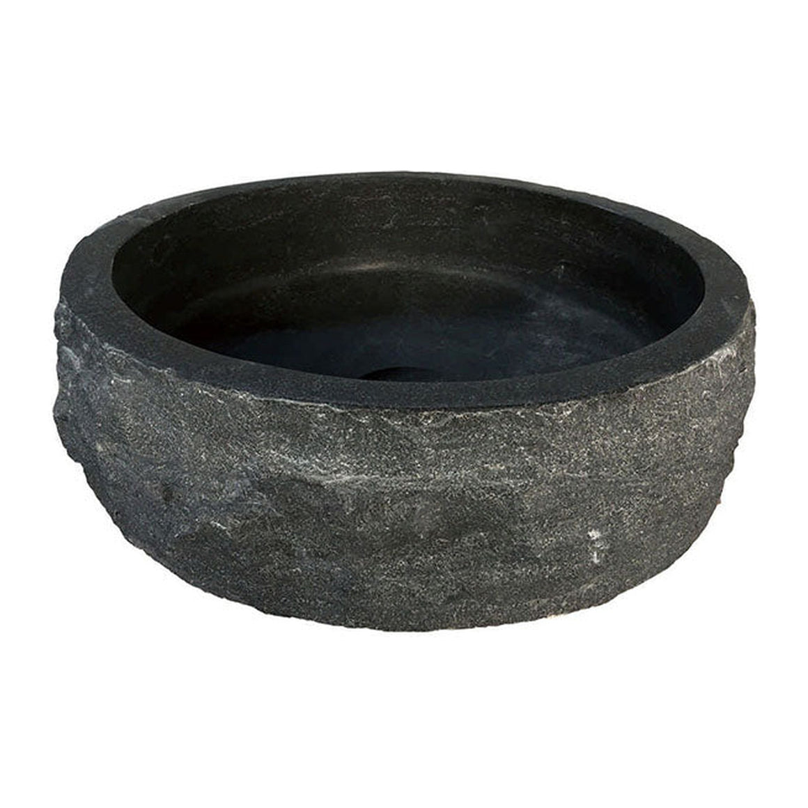 Wiesbaden Raw waskom rond hamerslag hardsteen gezoet 40 x 12 cm - productfoto