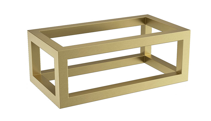 Wiesbaden Nick frame voor fontein PVD Geborsteld messing - productfoto